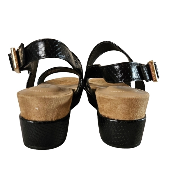 Giani Bernini Elloise Black Open toe platform buckle slingback sandals Sz 7M - Picture 7 of 12